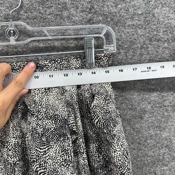 Geren Ford Skirt Women L Large Black Animal Print Silk A-Line Midi Silk Casual - Picture 3 of 7